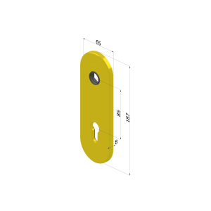 KIT PLACCA 4502 A CILINDRO OTTONE  SECUREMME 4502KOL