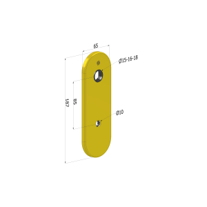 KIT PLACCA 4503 COD.MANI OTTONE ALLUMINIO 65X187X8MM SECUREMME