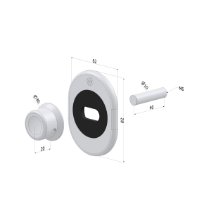 KIT pomolino c/piast. 62x82 mm limit. scorr. CS 5050+4300+4030+PR5730