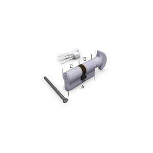CILINDRO CROMO SAT KY POM-CH 40-50 3CH 0CKY 3000PCS4050 SECUREMME + LAV
