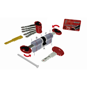 CILINDRO EVOK75 TOP FRIZ  CH-CH 31-91 MM      1+1+5 CHIAVI SECUREM 372EDCS3191115