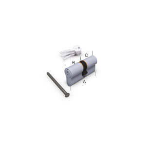 CILINDRO KY 5 PERNI CH 30-CH 40  3 CH SECUREMME SATINATO