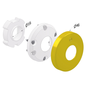 KIT ROSETTA 4746 46x10 mm IN ALLUM. ORO CON SUP PL F3 4746KF3 SECUREMME