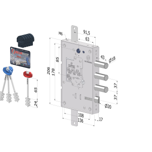 SERR. TRIPL. 250 DX CR INT 37 CUORE INTERC. 2501DCR0337S66 SECUR
