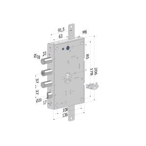 SERR. TRIPL. A CIL. 3 MAN. 260 SX-REV-DX INT 37 ALETTA 2601SCR0337CXX