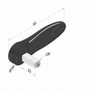 MEZZA MANIGLIA QUADRA L.95 C/COLLO 16X5 REV.SECUREMME