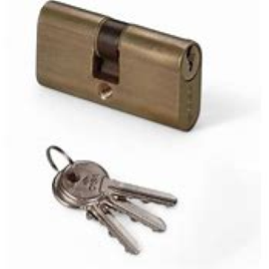 CILINDRO OVALE 27/27 ART.180 OTTONE CON VITE 5X50 3CH ICSA