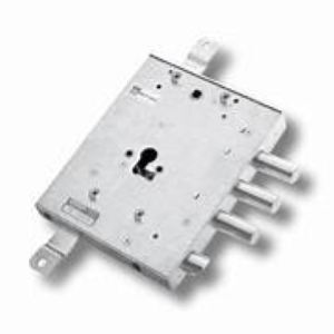  SERRATURA TRIPLICE A CILINDRO EUROPEO MODELLO "GARDESIA" INTERASSE 37 mm MOTTURA