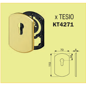 KIT PLACCA DECOR. X TSO C/SUPP. INOX GIALLO ART. KT4271 I2 DISEC