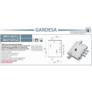 SERR. 37 PRED. CIL. 3 NAS SX X RICAMBIO @8 ART 898571GRLD MOTTURA