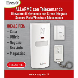 ALLARME CON TELECOMANDO BRAVO         ART 92902964
