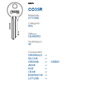 CHIAVI MULTIPROF. E PASS NAZIONALI ERREBI  CB78R
