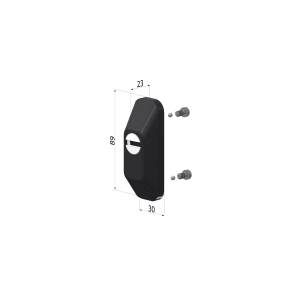 PROTECTOR ZAMAK ESTERNO PER GRATA 30X89X21 mm LEGA DI ZINCO CON SFERE ANTI-DRILL