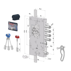 SERR. PLURISISTEMA A INFILARE SP3 INTERASSE 28 m DXm  CON CUORE VITE P 2541DCR0328S66