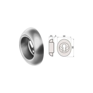 MOSTRINA VASCHET.ST  H25 BORDO 20 BASE 5MM  INOX CROMO SATINATO ART. A5683GR IT DISEC