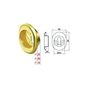 MOSTRINA A VASCHETTA INOX H 25MM P.V.D. GIALLO ART KT5238A 2 DISEC