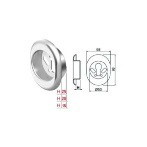 MOSTRINA A VASCHETTA INOX H 25MM CROMO SATINATO ART KT5238A T DISEC