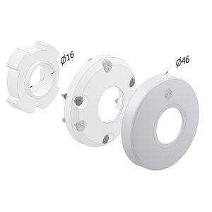 KIT ROSETTA 4746 46x10 mm IN OTTONE LUCIDO OL 4746KOL SECUR