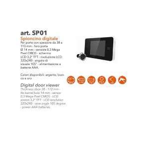 SPIONCINO DIGITALE ARGENTO WALLY SP01-A