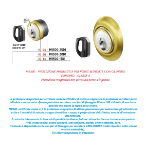 DEFENDER CON MOSTRINA A MOLLA MAGNETICO OTTONE DISEC   ART- MR500F/7-20D PERSONALIZZATO 