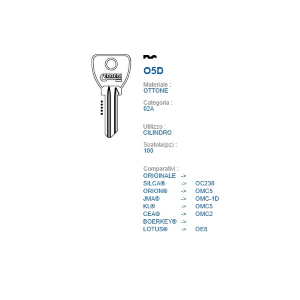 CHIAVE PROFILO ERREBI     COD. OC238   XS4