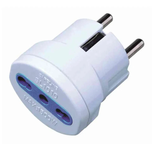 ADATTATORE DA SPINA BIPASSO A SCHUKO BIANCO DA 16 A E260