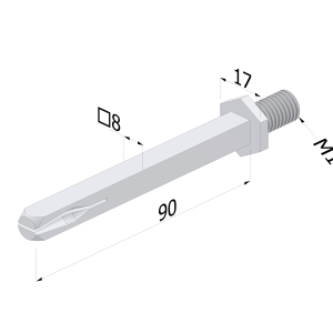 FERRO CON NIPLEX M10 5120 ZINCATO Q8X90mm 5120XZB0090