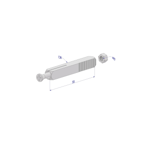 FERRO QUADRO 5110 AD ESPANSIONE ZINCATO 8X55 mm 5110XZB0055