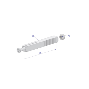 FERRO QUADRO 5110 AD ESPANSIONE ZINCATO 8X65 mm 5110XZB0065