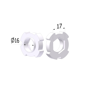 Inserto in NYLON per POMOLO con COLLO 14mm da abb. ROSETTA 4092XWH SECUR
