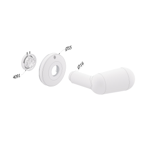 KIT 1/2 MANIGLIA UOVO C/ROSETTA+MOLLA 5001+4752+4091 SECUREMME CROMO SAT