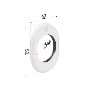kit piastrina 4301 62x82x6 mm doppia mappa in alluminio arg. 4301KF1