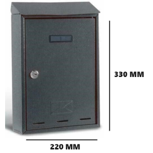 CASSETTA POSTALE AURELIA ANT. DIM LARG 220 ALT 330  PROF 70   ART 3140/1     METALPLUS