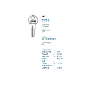 CHIAVE PROFILO AUTO ERREBI            COD.CY12
